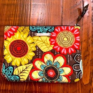 vera bradley floral makeup bag